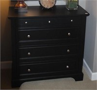 Black 4 Drawer Chest