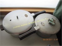 2 Presto Pressure cookers w/ auto air vent