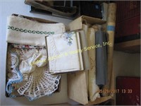 1 Box & 1 Flat: Embroidered Table Linens & Doilies