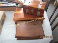 3 Small Wooden Boxes (see Pics)