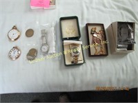 Approx 8 pcs: 2 pocket watches, 3 wrist watches,