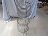 Metal basket stand with detachable baskets