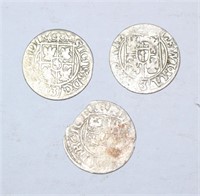 3 - 1620's 1/24 Thaler German States Coins Silver