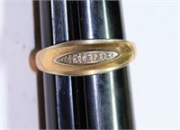 Vintage Mid-Century Wedding Ring 14K Gold Diamonds