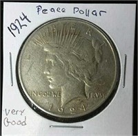 1924 P Peace Silver Dollar