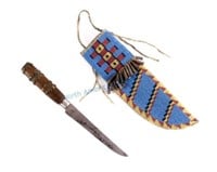 Sioux Beaded Sheath & Trade Knife circa 1900