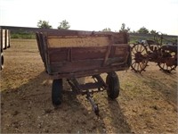 LL- HOMEMADE WOOD FARM TRAILER