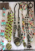 Natural stone, beaded necklaces