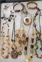 Necklaces, beaded, natural stone