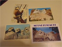 USA- Mount Rushmore- 3 Postcards /  Artist