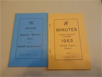 1963 Jan- March Norfolk County Minutes- 2 Books