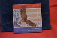 2008 Bald Eagle Silver Dollar & Bronze Medal Set