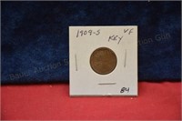 1909s Lincoln Wheat Cent  VF  key date
