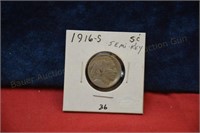 1916s Buffalo Nickel   semi key