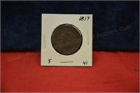 1817 Large Cent   F