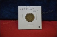 1863 C/N Indian Cents  VG+