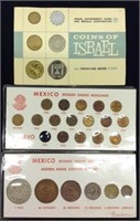 Coins Of Israel & Mexico Display Sets