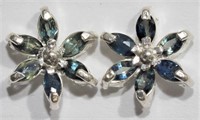39X- Sterling sapphire stud earrings -$80
