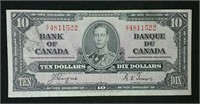 1937 Canada $10 bill -Coyne & Towers