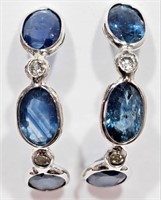 23X- 14k sapphire & diamond earrings -$1,600
