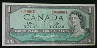 1954 Canada $1 bill -Bouey & Rasminsky