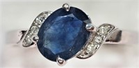 7X- 10k sapphire & diamond ring -$2,000