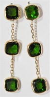 18X- 14k natural chrome diopside earrings -$1,500