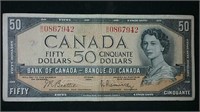 1954 Canada $50 bill -Beattie & Rasminsky
