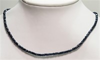 26X- sapphire bead necklace w/ 18k clasp -$1,500