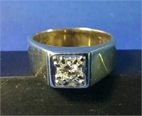 Men's 14k gold diamond ring - $5,100