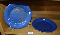 Pair of Wedgwood display plates with gilt