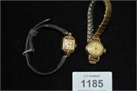 2 vintage ladies watches incl. a 9ct gold