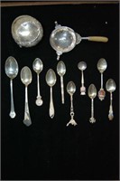 Small collection of silver spoons - mostly
