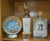 Collection of 3 Jim Beam bourbon commemorative