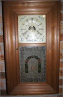 Antique American wall clock, mahogany cased,