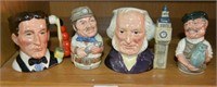 4 pieces of Royal Doulton including 2 character