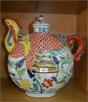 Very large Chinese teapot, phoenix form,