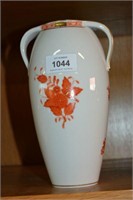 Herend hand painted double handled vase