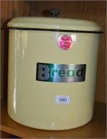 Large Australian made enamel bread bin,