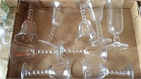 22pc clear glass stemware - 2 boxes