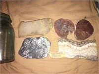 Sliced agate, fossil and more