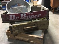 Dr Pepper crate sifter & 3 Old Sifters