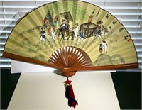 Large Hand Painted Chinese Fan