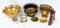 Lot of Metal Containers Copper Brass Bowls