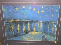 FRAMED PRINT Starry Night Over the Rhône