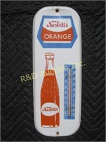 Nesbitt's Orange Painted Tin Thermometer