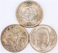 Coin 3 Silver Early Date Commemorative Half $
