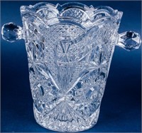LARGE American Brilliant Period Glass Ice Bucket