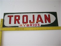 Trojan Hybrids Tin Sign (10"x 36")