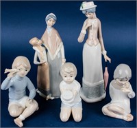 5 Vintage Porcelain Figurines Casades & Raimond